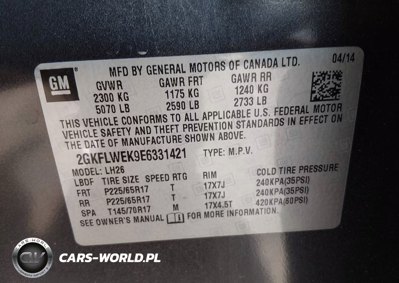 2014 GMC Terrain Sle-2 VIN:2GKFLWEK9E6331421 - 9