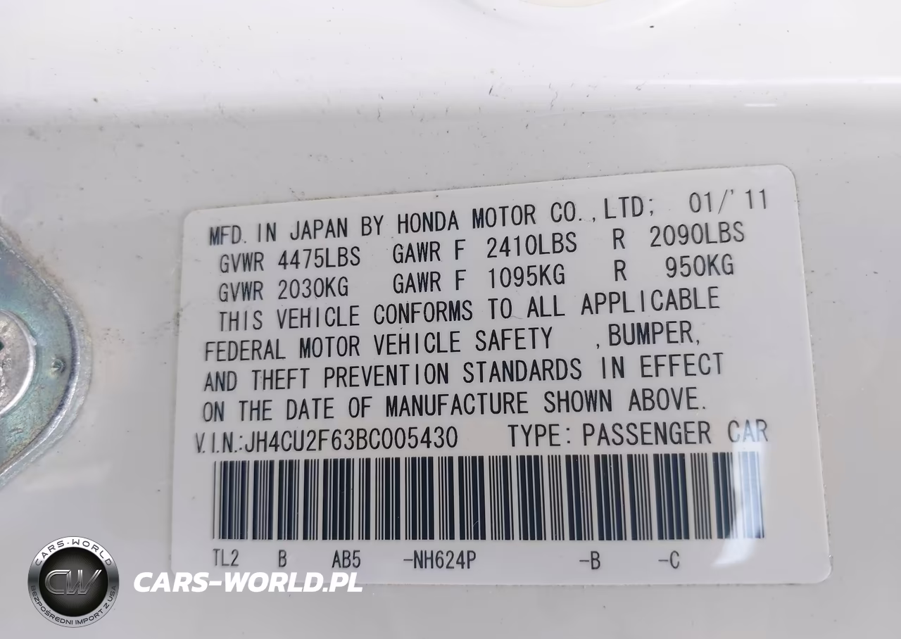 2011 Acura Tsx 2.4 VIN:JH4CU2F63BC005430 - 9
