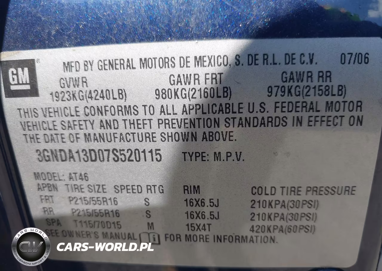 2007 Chevrolet Hhr Ls VIN:3GNDA13D07S520115 - 9