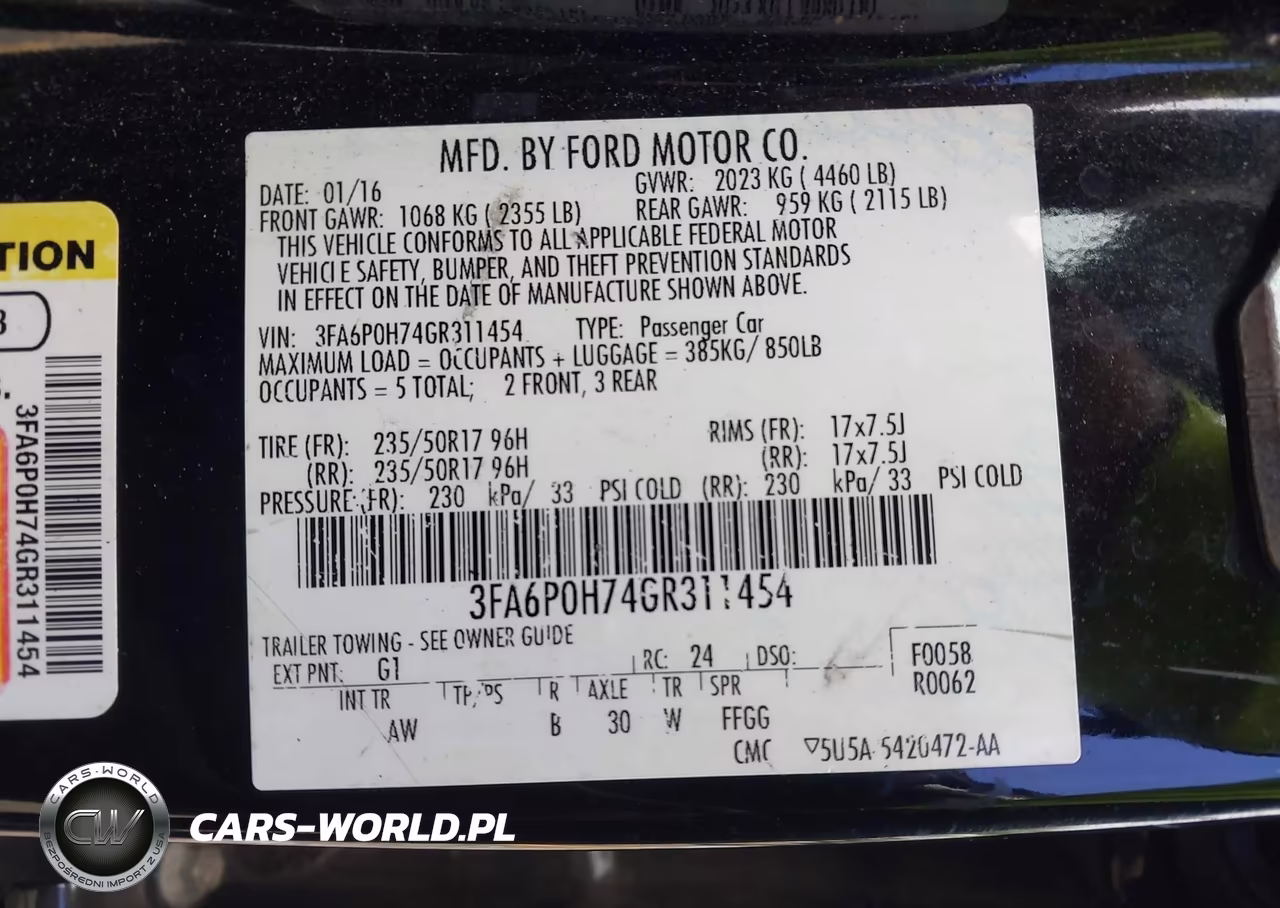 2016 Ford Fusion Se VIN:3FA6P0H74GR311454 - 9