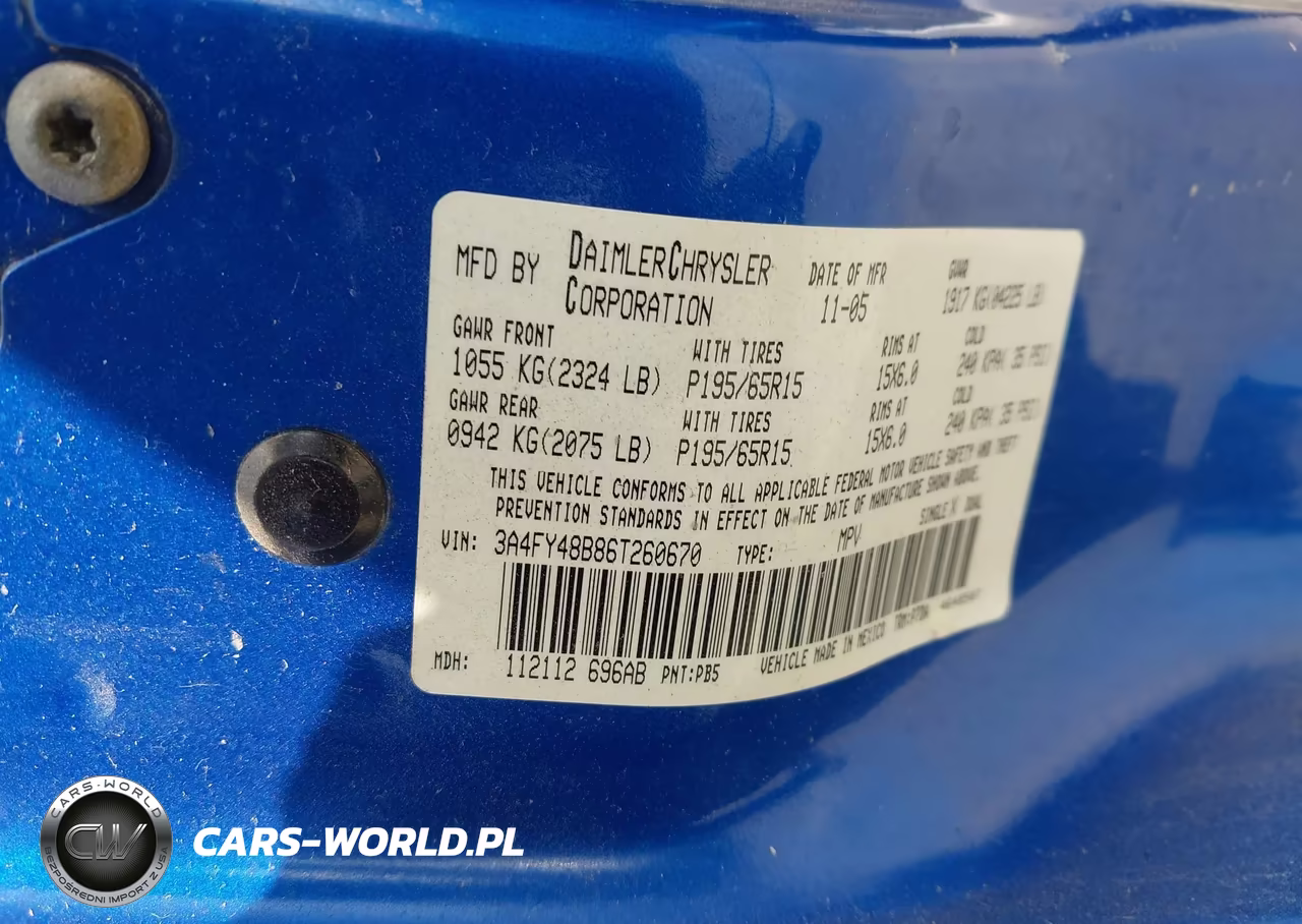 2006 Chrysler Pt Cruiser VIN:3A4FY48B86T260670 - 9