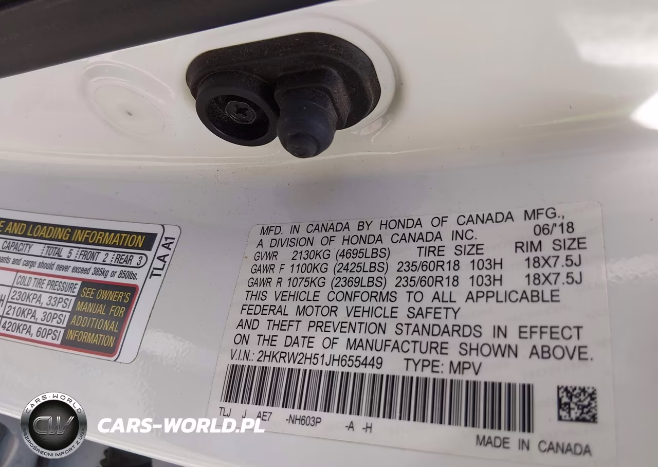 2018 Honda Cr-V Ex VIN:2HKRW2H51JH655449 - 9