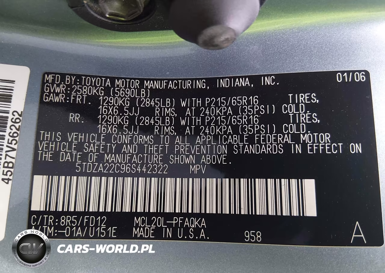 2006 Toyota Sienna Xle-Xle Limited VIN:5TDZA22C96S442322 - 9