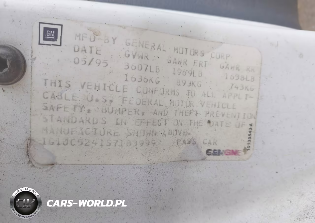 1995 Chevrolet Cavalier VIN:1G1JC5241S7183999 - 9