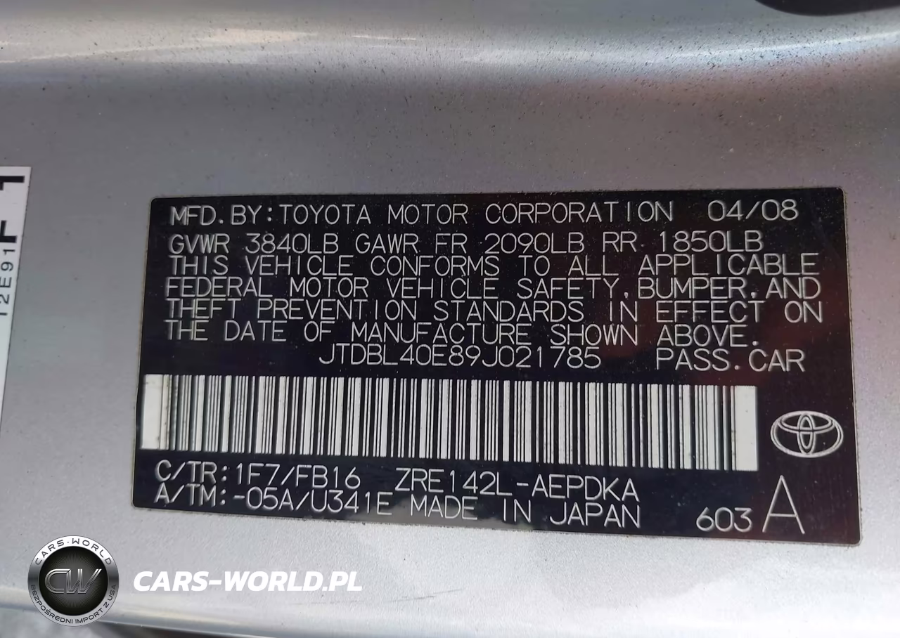 2009 Toyota Corolla Le VIN:JTDBL40E89J021785 - 9