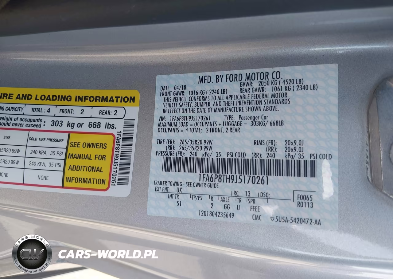 2018 Ford Mustang Ecoboost VIN:1FA6P8TH9J5170261 - 9