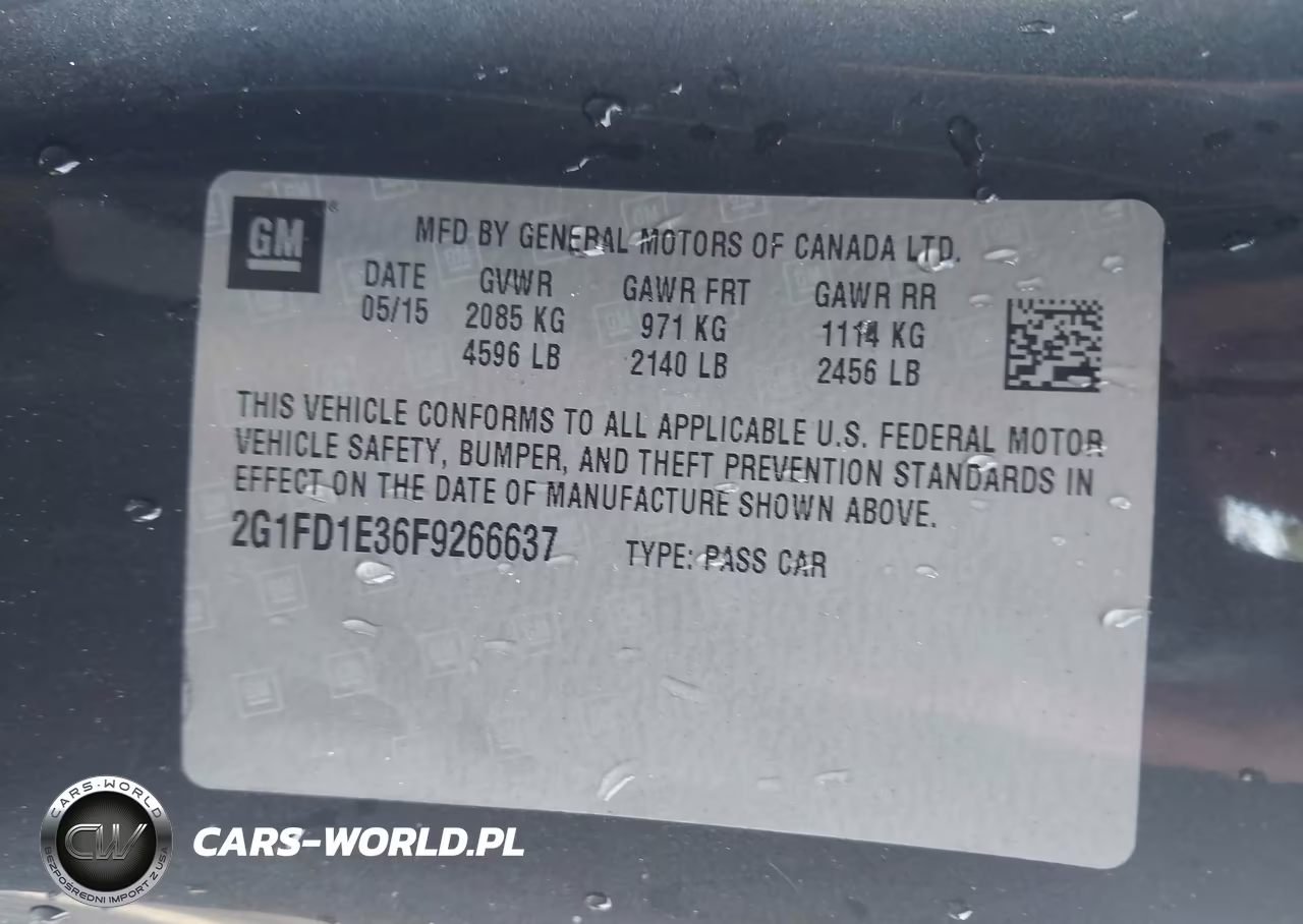 2015 Chevrolet Camaro 1Lt VIN:2G1FD1E36F9266637 - 9