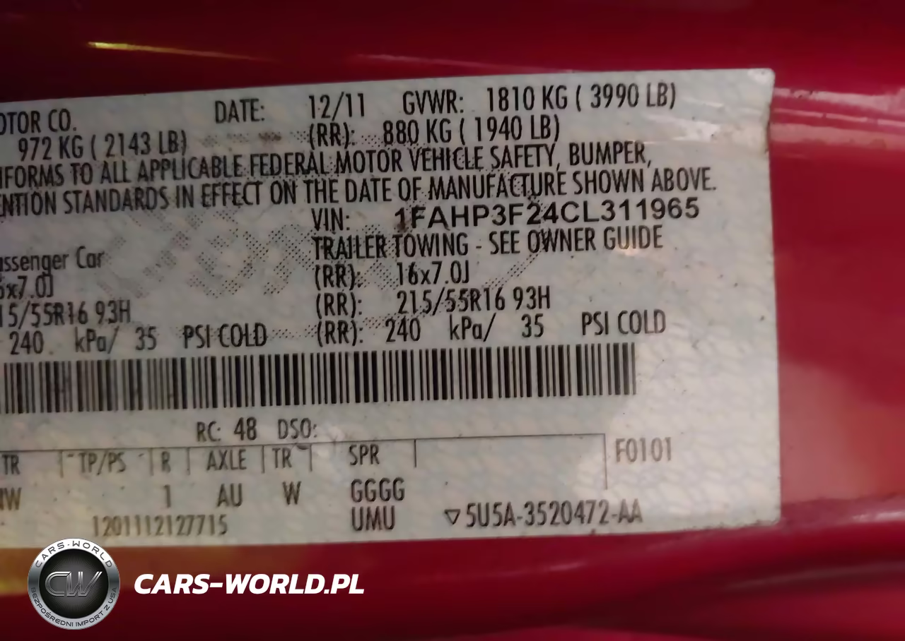 2012 Ford Focus Se VIN:1FAHP3F24CL311965 - 9