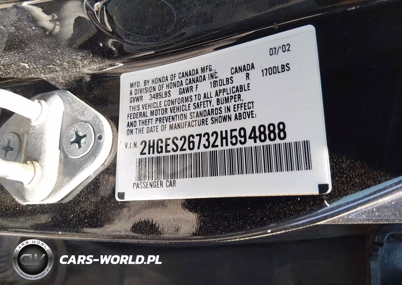 2002 Honda Civic Ex VIN:2HGES26732H594888 - 9
