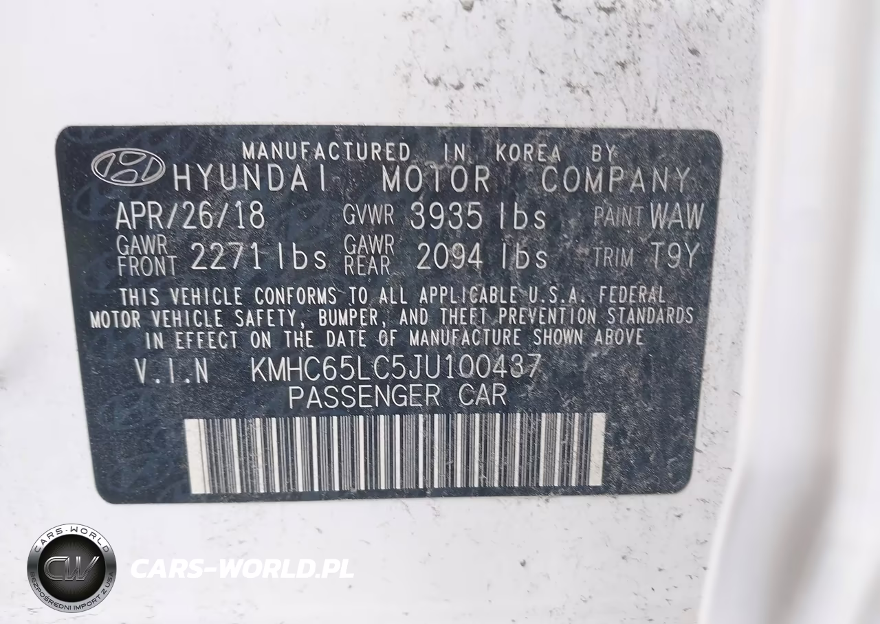2018 Hyundai Ioniq Hybrid Blue VIN:KMHC65LC5JU100437 - 9