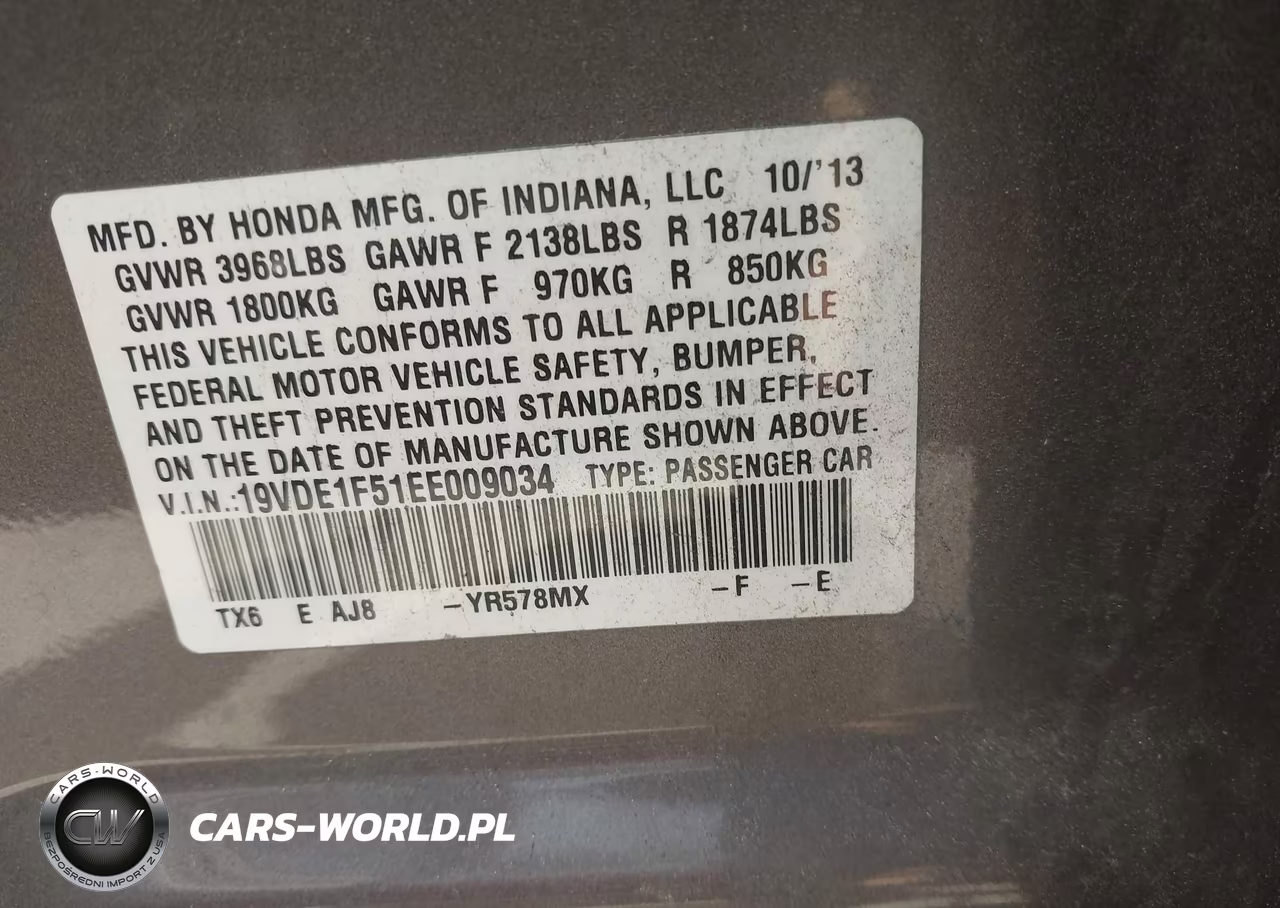2014 Acura Ilx 2.0L VIN:19VDE1F51EE009034 - 9
