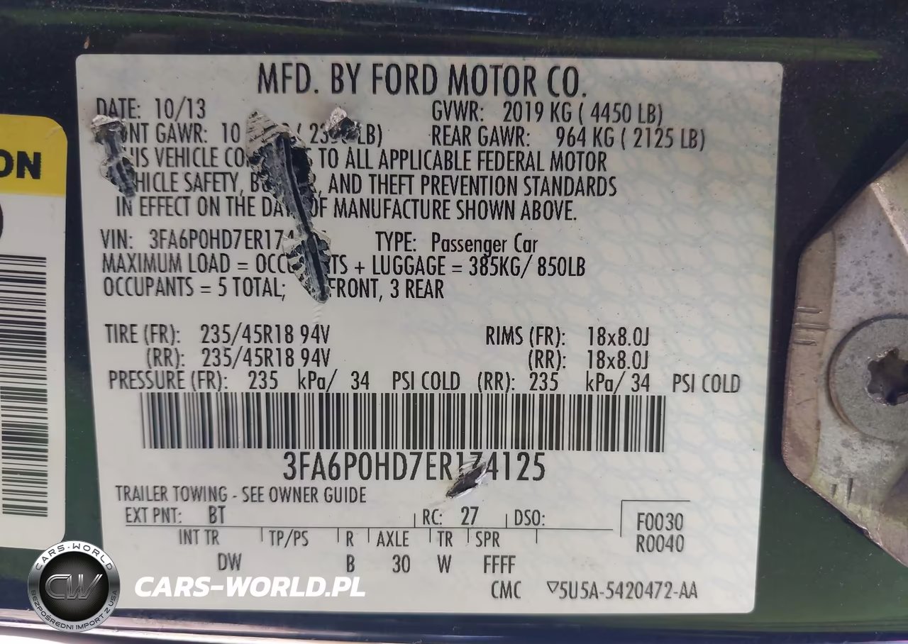 2014 Ford Fusion Se VIN:3FA6P0HD7ER174125 - 9