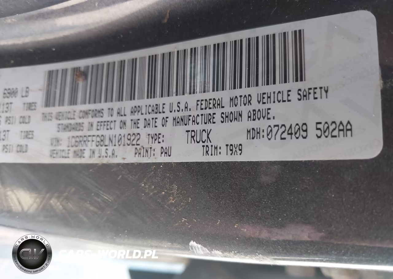 2020 Ram 1500 Big Horn 4X4 5'7 Box VIN:1C6RRFFG8LN101922 - 9