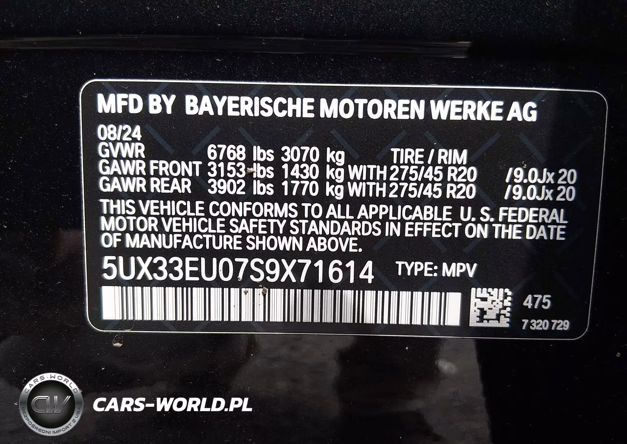 2025 BMW X5 M60I VIN:5UX33EU07S9X71614 - 9