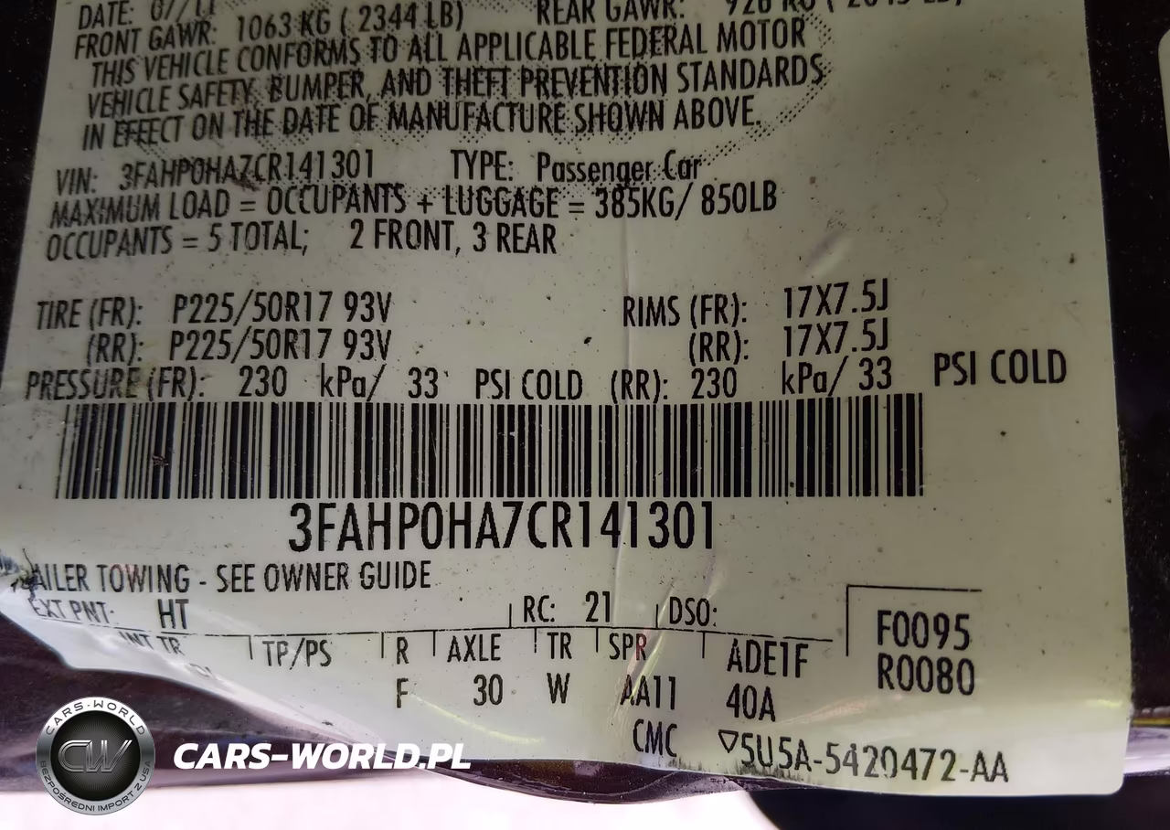 2012 Ford Fusion Se VIN:3FAHP0HA7CR141301 - 9
