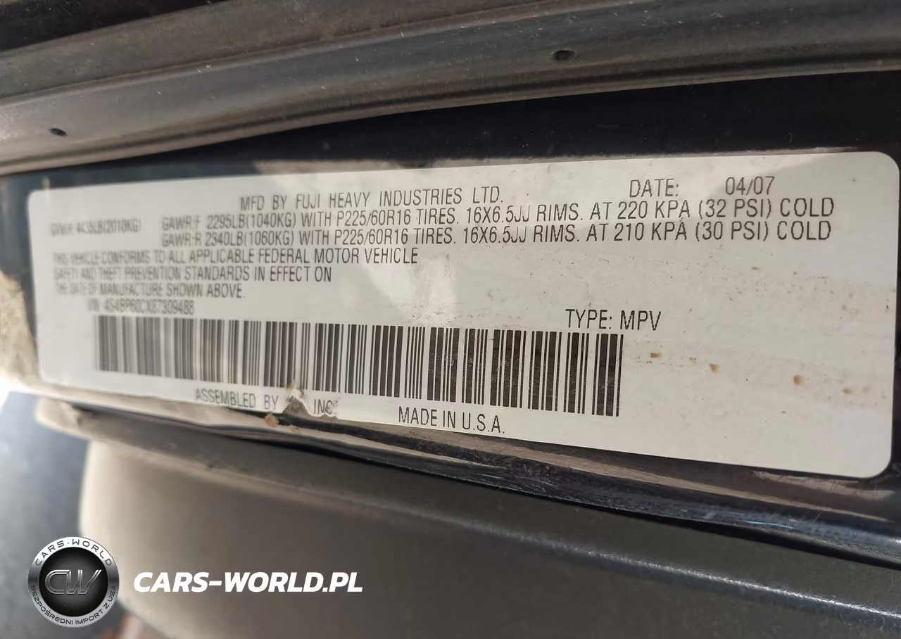 2008 Subaru Outback VIN:4S4BP60CX87309488 - 9