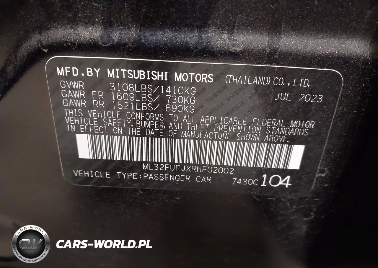 2024 Mitsubishi Mirage G4 Black Edition VIN:ML32FUFJXRHF02002 - 9