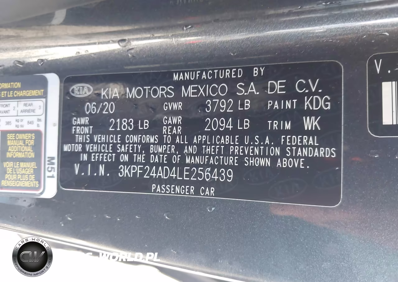 2020 Kia Forte Lxs VIN:3KPF24AD4LE256439 - 9
