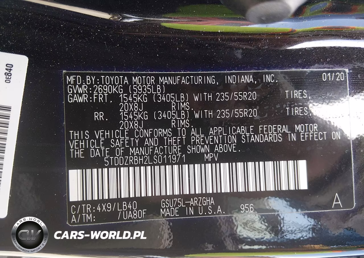 2020 Toyota Highlander Limited VIN:5TDDZRBH2LS011971 - 9