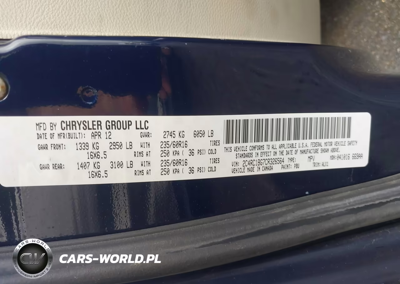 2012 Chrysler Town & Country Touring VIN:2C4RC1BG7CR326564 - 9