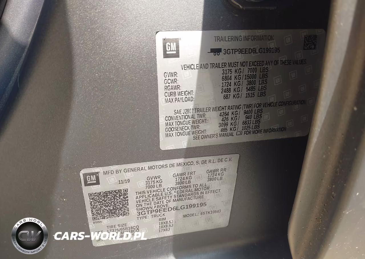 2020 GMC Sierra K1500 At4 VIN:3GTP9EED6LG199195 - 9