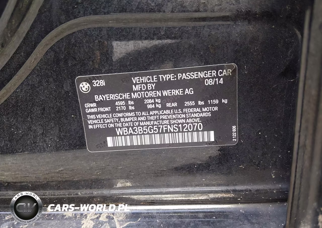 2015 BMW 328I xDrive VIN:WBA3B5G57FNS12070 - 9