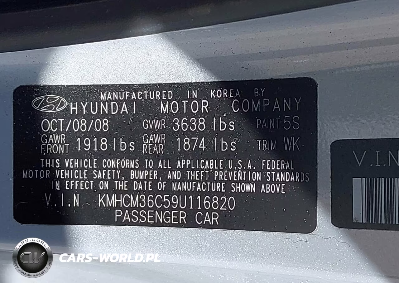 2009 Hyundai Accent Gs VIN:KMHCM36C59U116820 - 9