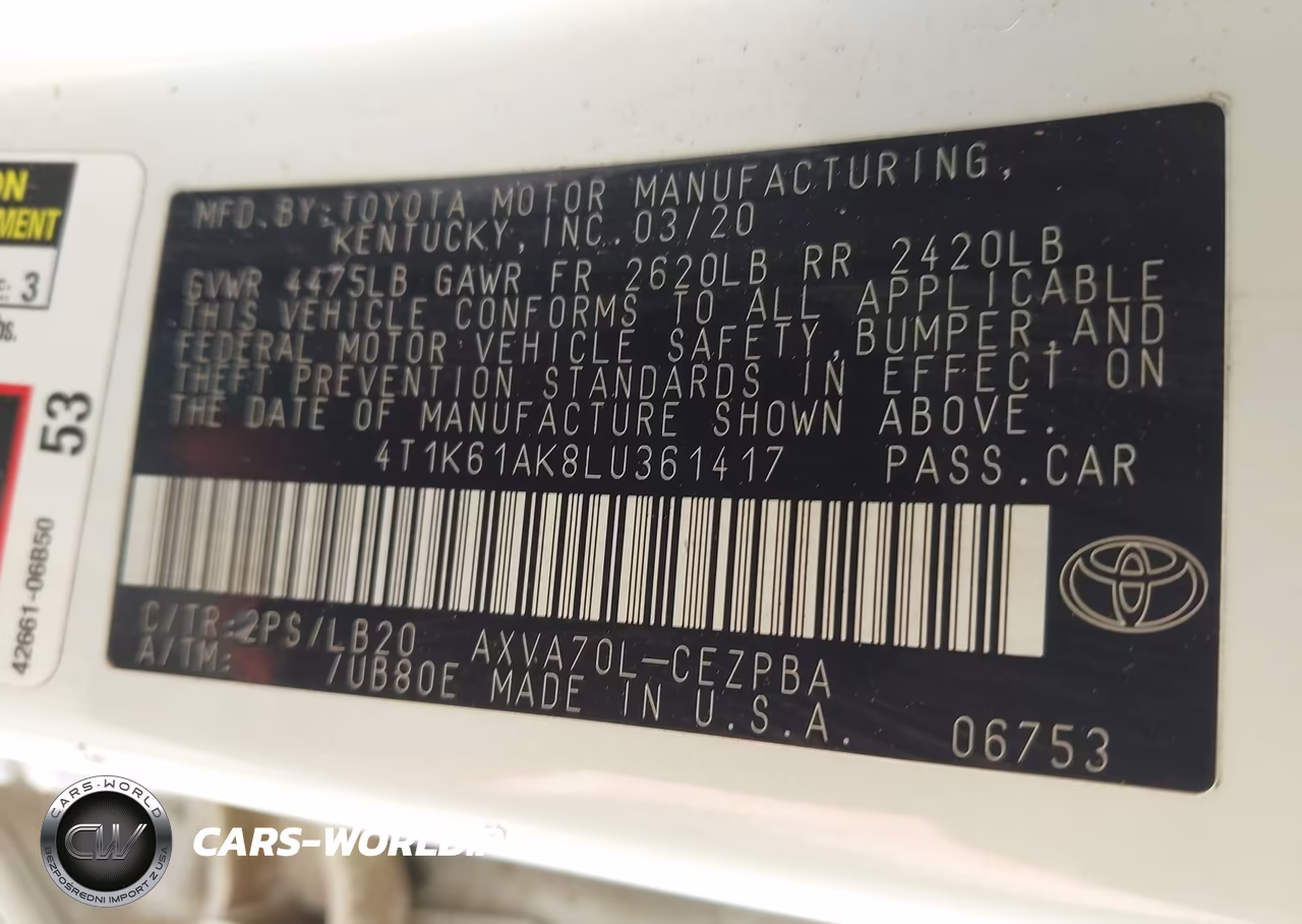 2020 Toyota Camry Xse VIN:4T1K61AK8LU361417 - 9