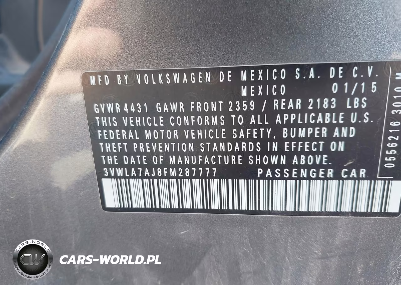 2015 Volkswagen Jetta 2.0L Tdi Se VIN:3VWLA7AJ8FM287777 - 9
