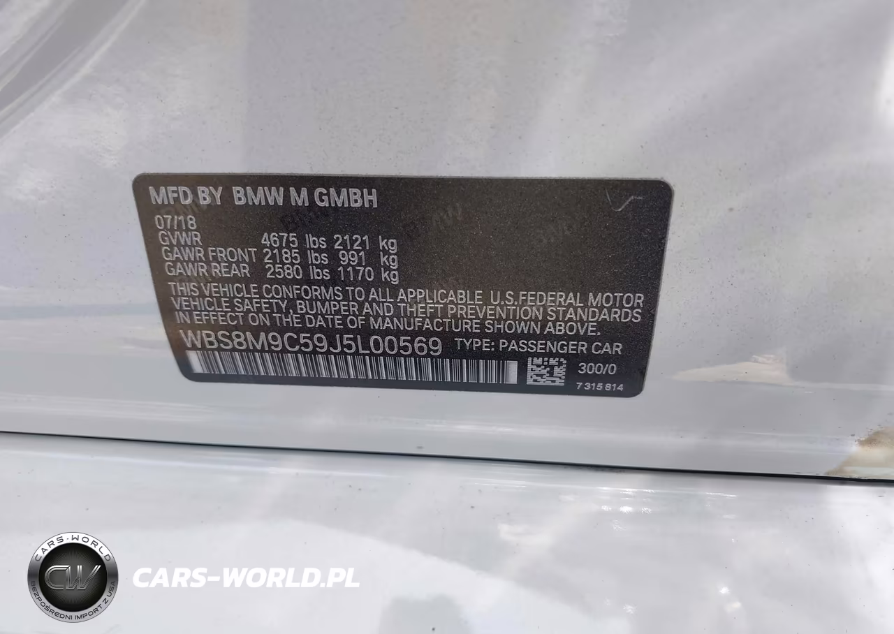 2018 BMW M3 VIN:WBS8M9C59J5L00569 - 9