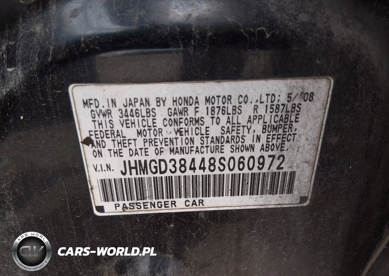 2008 Honda Fit VIN:JHMGD38448S060972 - 9