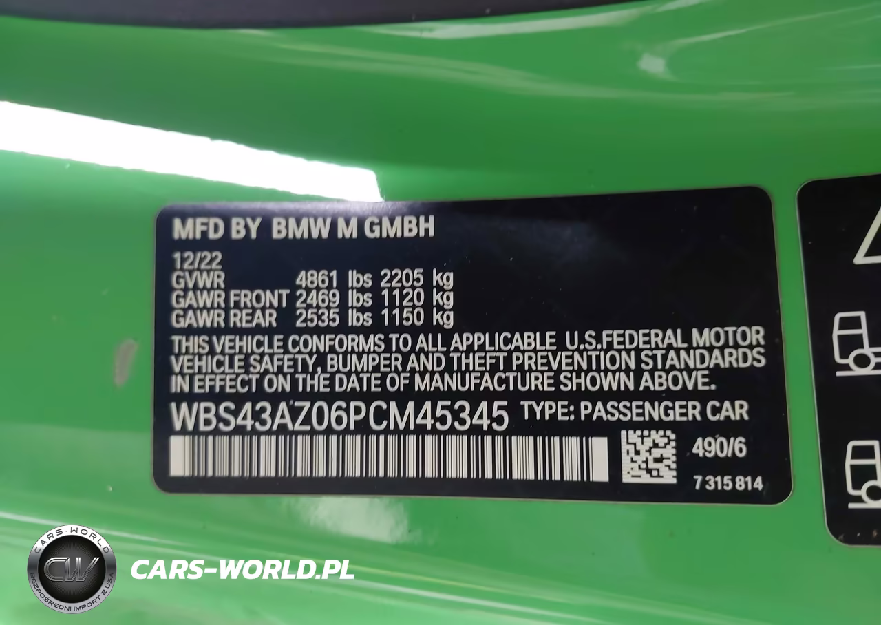 2023 BMW M4 Competition xDrive VIN:WBS43AZ06PCM45345 - 9