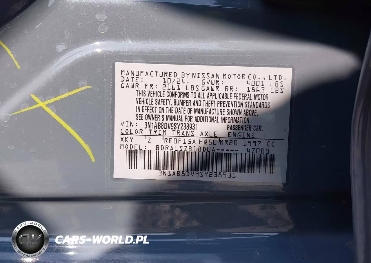 2025 Nissan Sentra Sr VIN:3N1AB8DV9SY238931 - 9