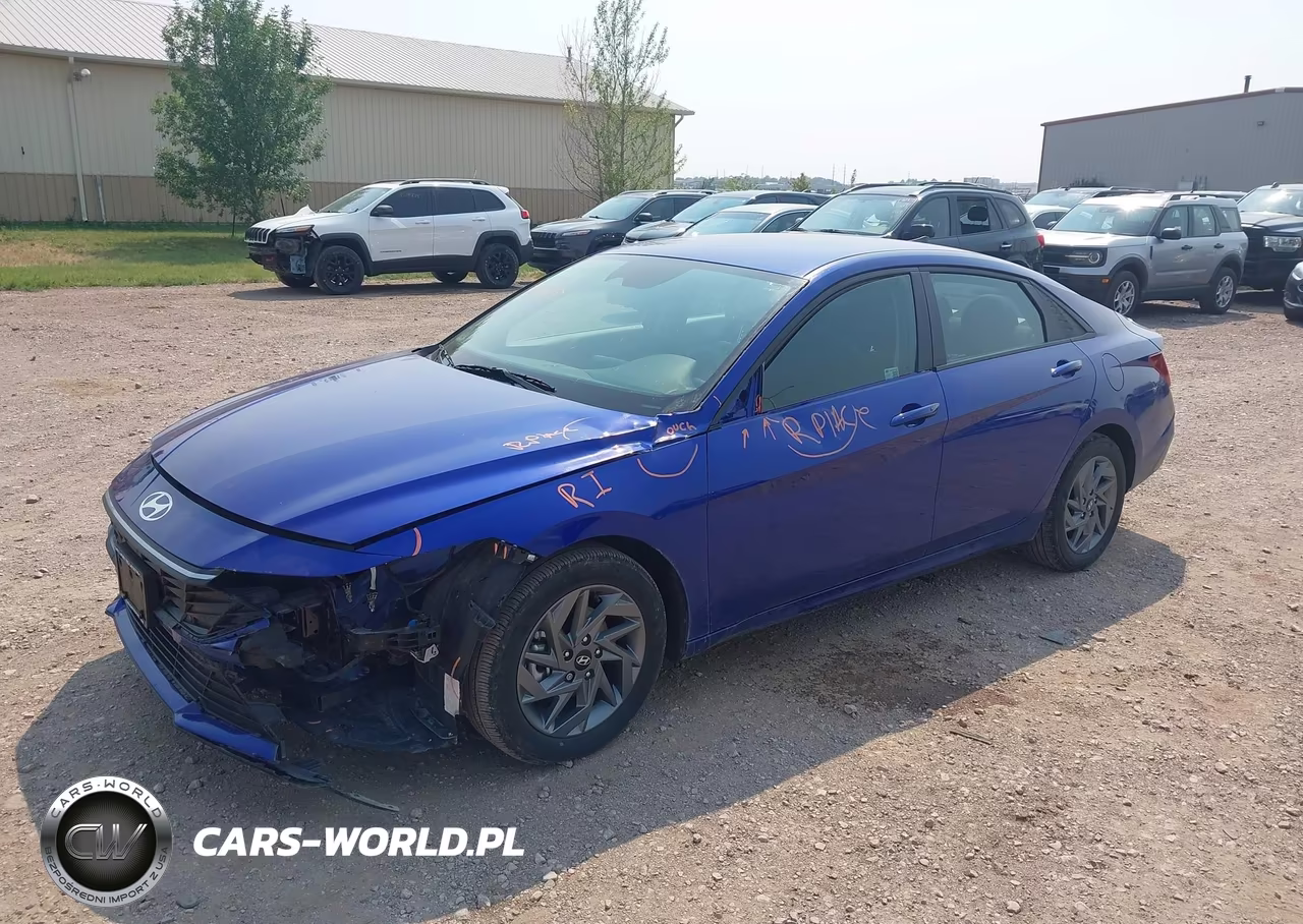 2024 Hyundai Elantra Hybrid Blue VIN:KMHLM4DJ3RU120985 - 2
