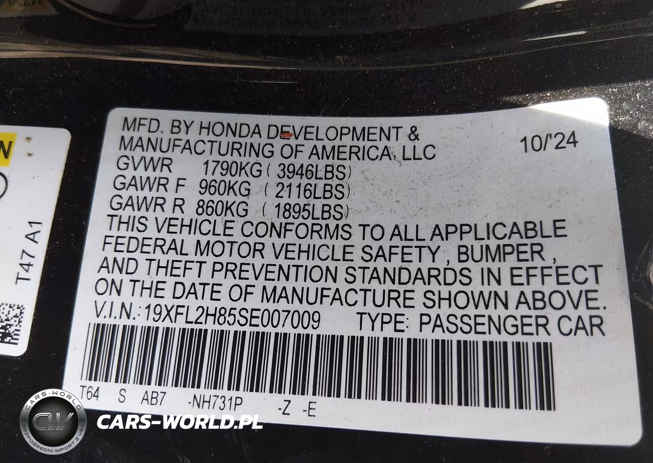 2025 Honda Civic Sedan Sport VIN:19XFL2H85SE007009 - 9