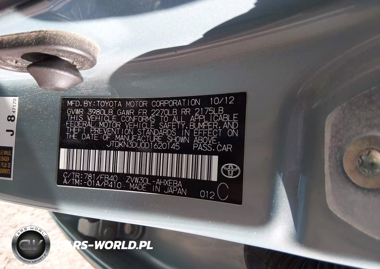 2013 Toyota Prius Three VIN:JTDKN3DU0D1620145 - 9