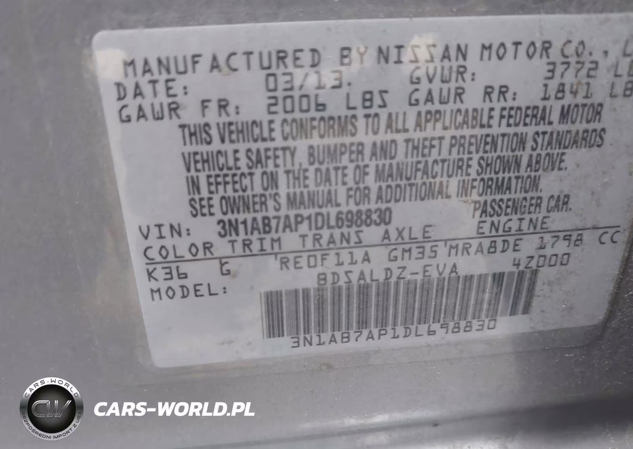 2013 Nissan Sentra Sv VIN:3N1AB7AP1DL698830 - 9