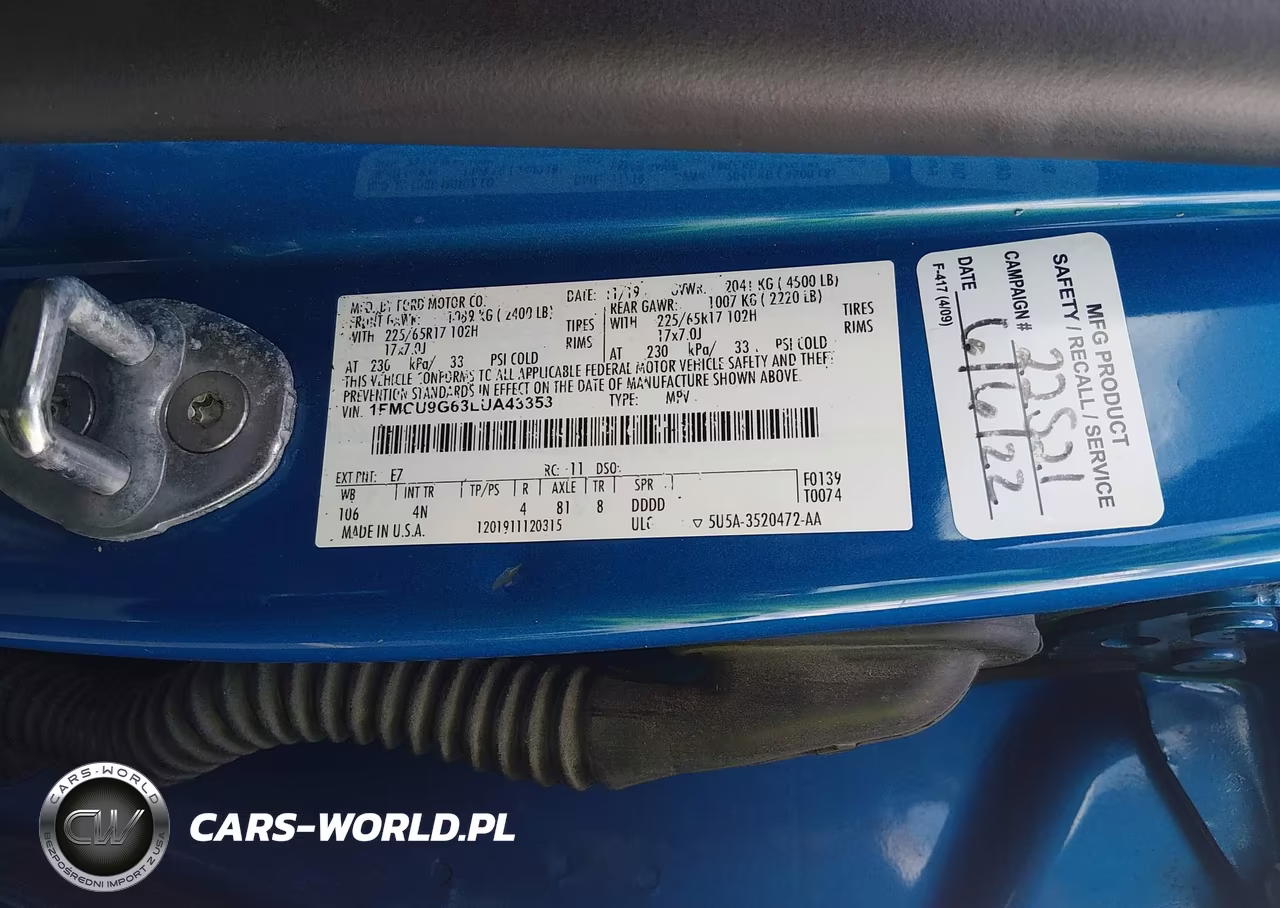 2020 Ford Escape Se VIN:1FMCU9G63LUA43353 - 9
