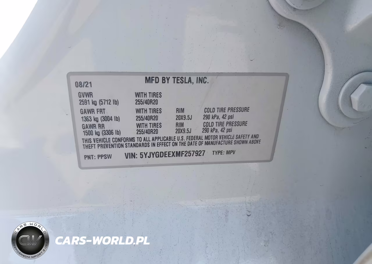2021 Tesla Model Y Long Range Dual Motor All-Wheel Drive VIN:5YJYGDEEXMF257927 - 9