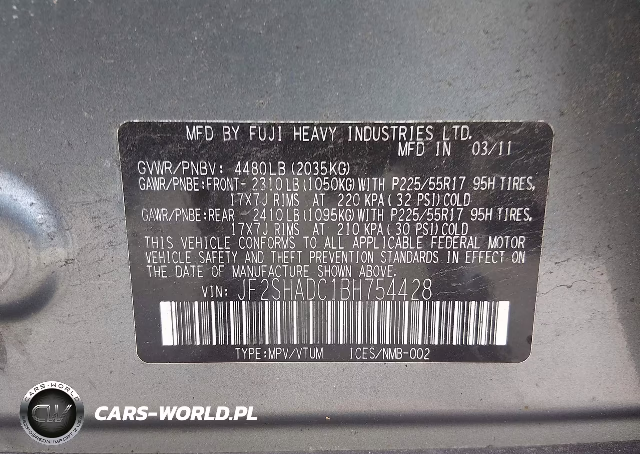 2011 Subaru Forester 2.5X Premium VIN:JF2SHADC1BH754428 - 9