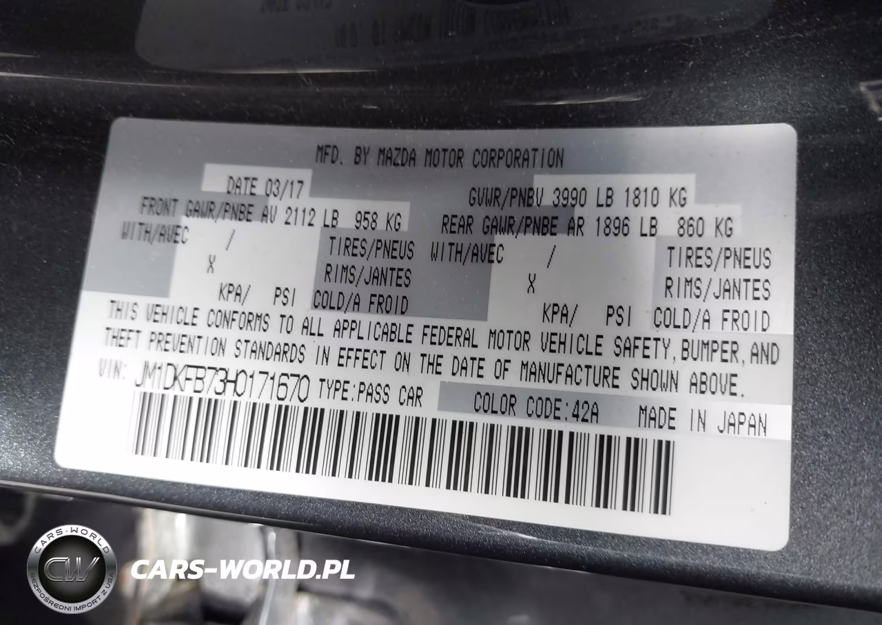 2017 Mazda Cx-3 Sport VIN:JM1DKFB73H0171670 - 9