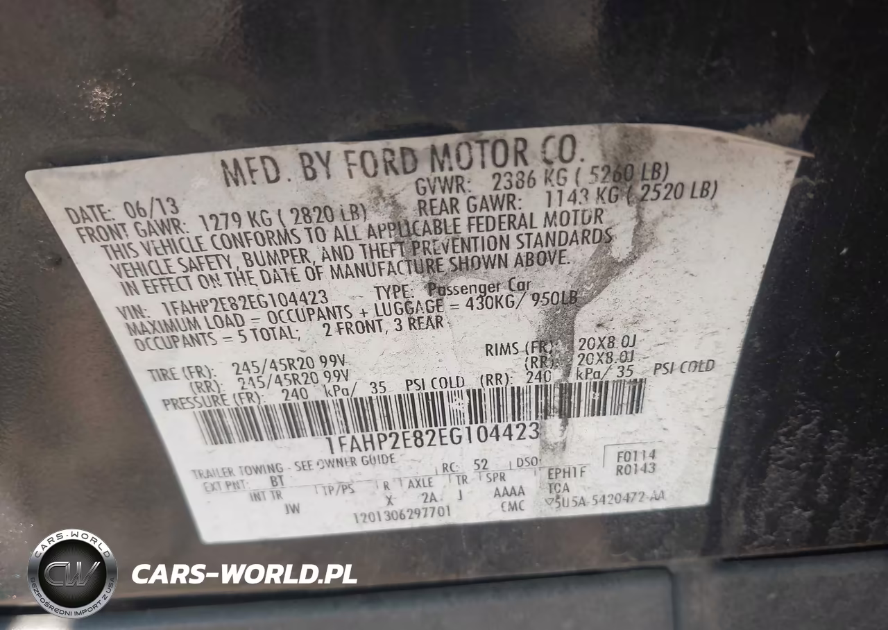2014 Ford Taurus Sel VIN:1FAHP2E82EG104423 - 9