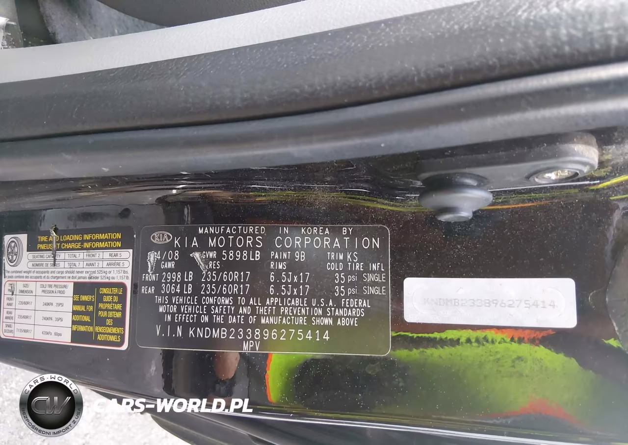 2009 Kia Sedona Ex VIN:KNDMB233896275414 - 9