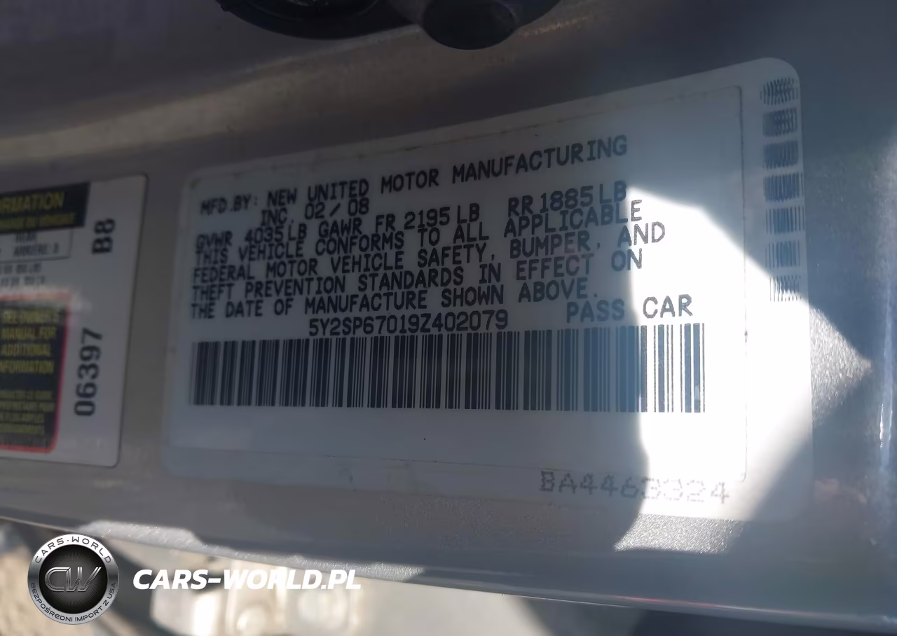 2009 Pontiac Vibe VIN:5Y2SP67019Z402079 - 9