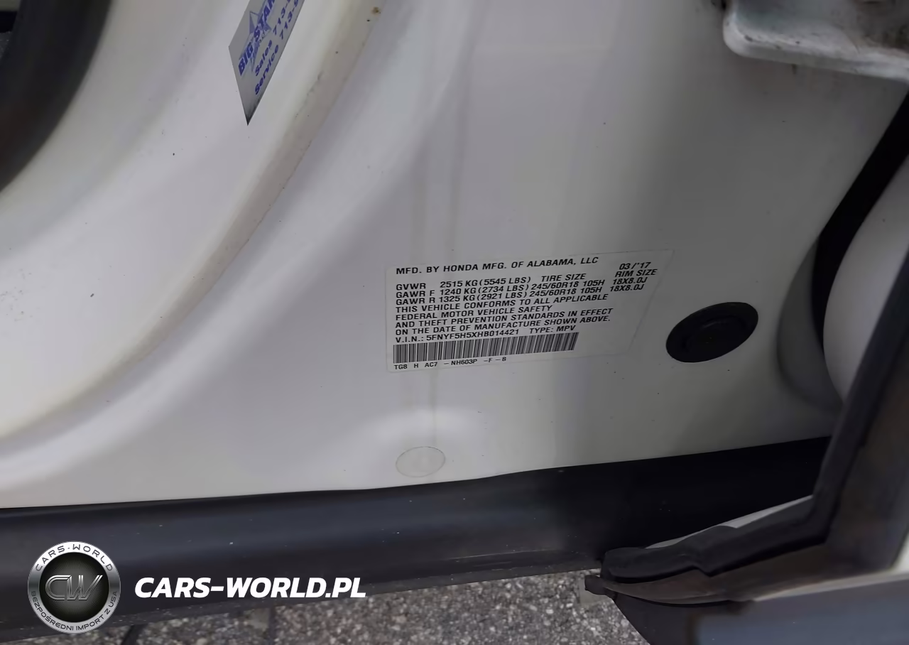 2017 Honda Pilot Ex-L VIN:5FNYF5H5XHB014421 - 9