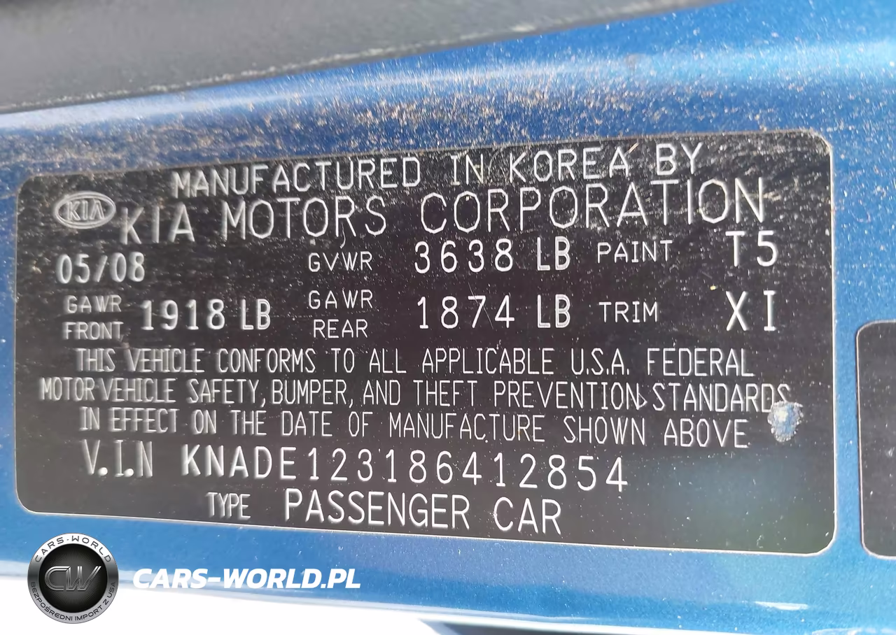 2008 Kia Rio Lx VIN:KNADE123186412854 - 9