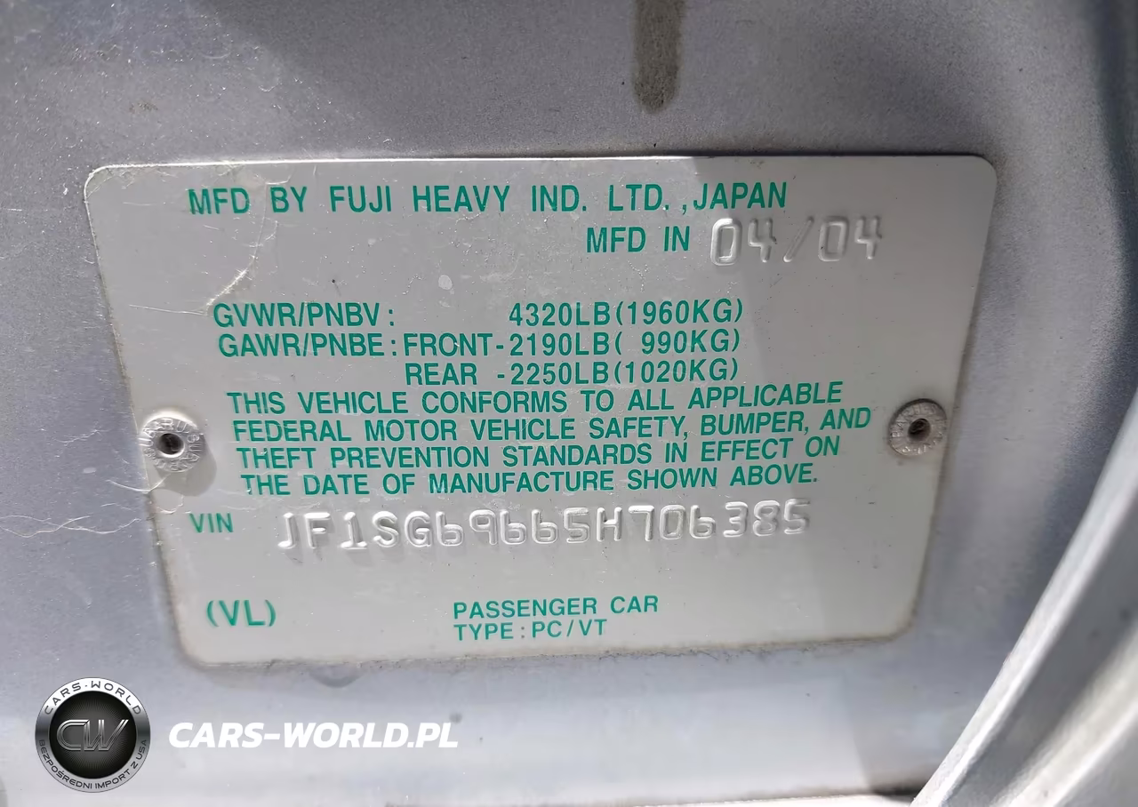2005 Subaru Forester 2.5Xt VIN:JF1SG69665H706385 - 9
