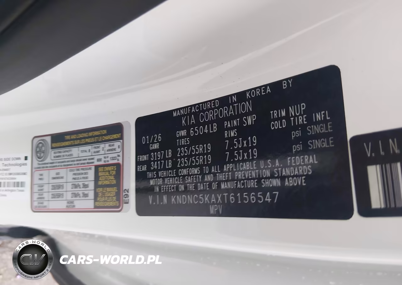 2026 Kia Carnival Mpv Hybrid Ex VIN:KNDNC5KAXT6156547 - 9