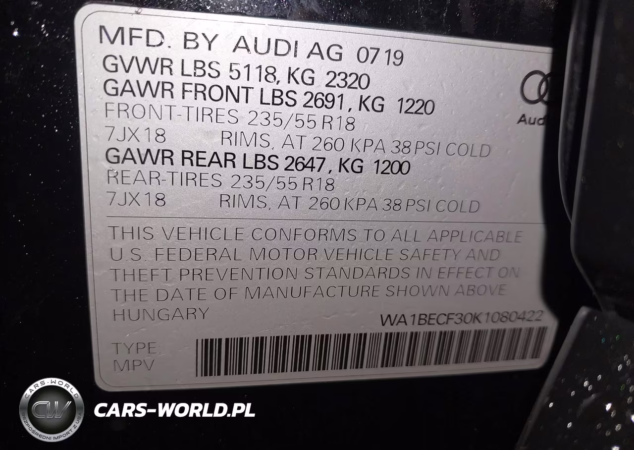 2019 Audi Q3 2.0T Premium VIN:WA1BECF30K1080422 - 9