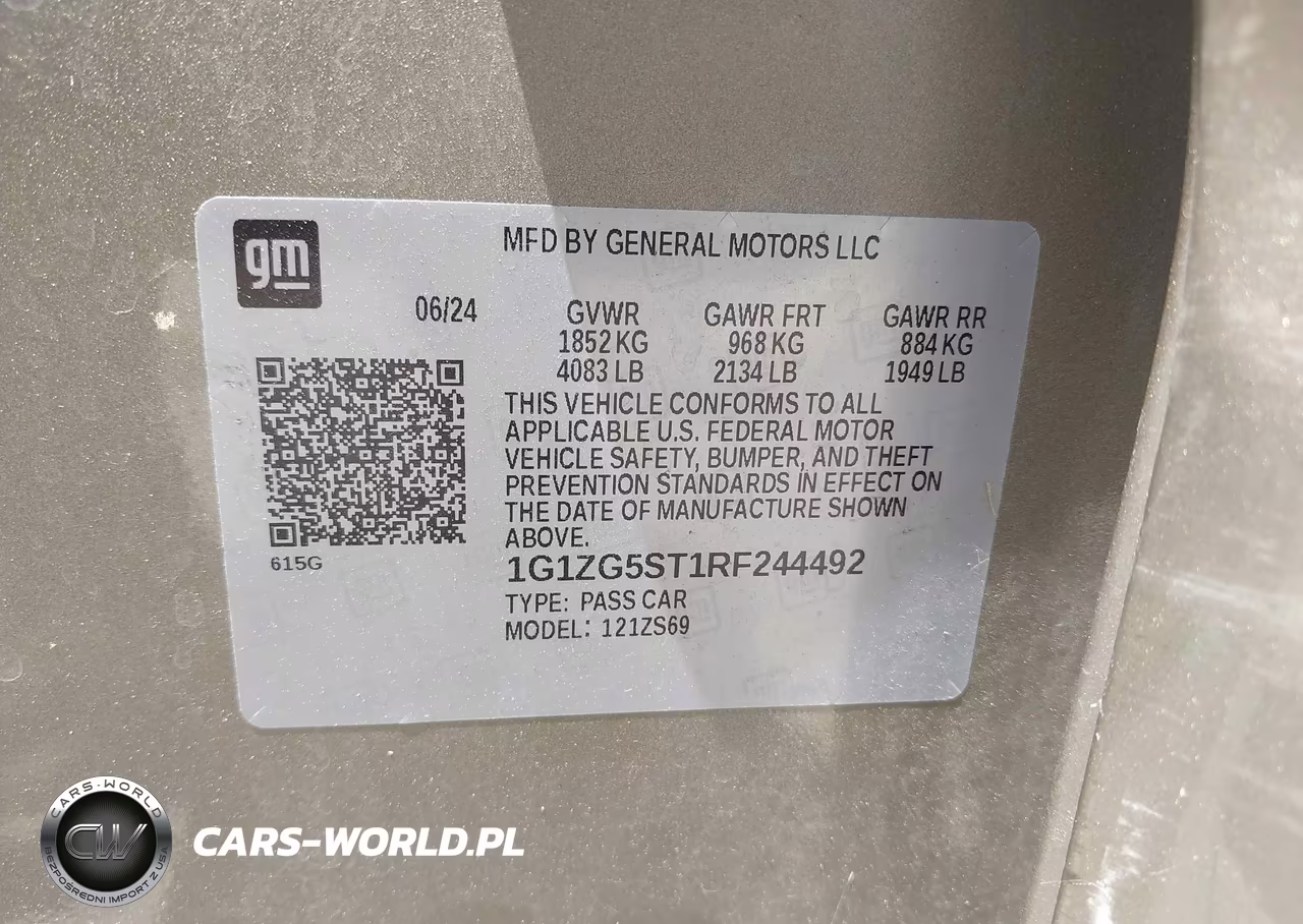 2024 Chevrolet Malibu Fwd Rs VIN:1G1ZG5ST1RF244492 - 9